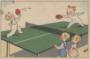 HUNGARIAN TABLE TENNIS POSTCARD 1930S