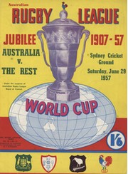 AUSTRALIA V THE REST 1957 (RUGBY LEAGUE WORLD CUP) PROGRAMME