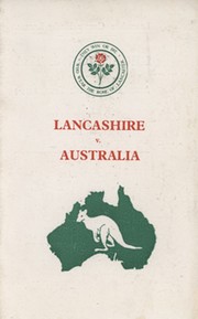 LANCASHIRE V AUSTRALIA 1933 RUGBY LEAGUE RECEPTION & TEA MENU