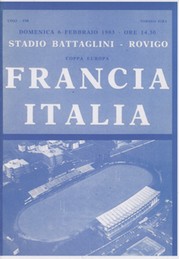 ITALY V FRANCE 1983 RUGBY UNION PROGRAMME