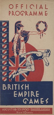 BRITISH EMPIRE GAMES 1930 (HAMILTON) OFFICIAL PROGRAMME
