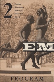 EUROPEAN ATHLETIC CHAMPIONSHIPS 1958 (STOCKHOLM) PROGRAMME