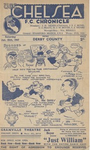 CHELSEA V DERBY COUNTY 1946-47 (F.A. CUP) FOOTBALL PROGRAMME
