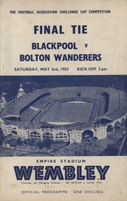 BLACKPOOL V BOLTON WANDERERS 1953 (F.A. CUP FINAL) FOOTBALL PROGRAMME