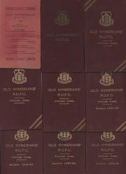OLD HYMERIANS RUGBY FOOTBALL CLUB (HULL) FIXTURES CARDS 1928-39 (X9)