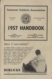 AMATEUR ATHLETIC ASSOCIATION HANDBOOK 1957