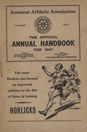 AMATEUR ATHLETIC ASSOCIATION HANDBOOK 1947
