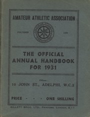AMATEUR ATHLETIC ASSOCIATION HANDBOOK 1931