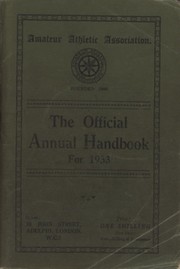 AMATEUR ATHLETIC ASSOCIATION HANDBOOK 1933