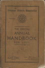 AMATEUR ATHLETIC ASSOCIATION HANDBOOK 1935