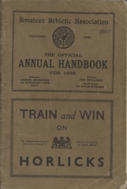 AMATEUR ATHLETIC ASSOCIATION HANDBOOK 1939