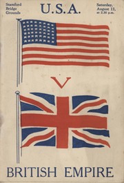 BRITISH EMPIRE V U.S.A. 1928 (STAMFORD BRIDGE) ATHLETICS PROGRAMME