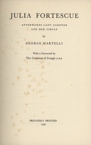 JULIA FORTESCUE AND HER CIRCLE