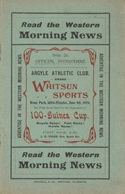 ARGYLE ATHLETIC CLUB (PLYMOUTH) GRAND WHITSUN SPORTS 1906 PROGRAMME