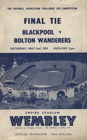BLACKPOOL V BOLTON WANDERERS 1953 (F.A. CUP FINAL) FOOTBALL PROGRAMME