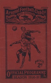 ARSENAL V BOLTON WANDERERS 1930-31 FOOTBALL PROGRAMME (ARSENAL CONFIRM THEIR FIRST LEAGUE TITLE)