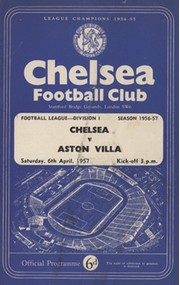 CHELSEA V ASTON VILLA 1956-57 FOOTBALL PROGRAMME