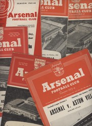 ARSENAL V ASTON VILLA 1954-65 FOOTBALL PROGRAMMES (X6)