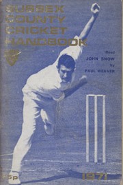OFFICIAL SUSSEX CRICKET HANDBOOK 1971