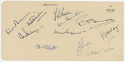 GENTLEMEN CRICKET TEAM 1952 AUTOGRAPH PAGE