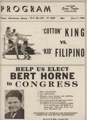 COTTON KING V KID FILIPINO 1946 (HOUSTON) BOXING PROGRAM