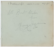TOMMY HYAMS 1935 BOXING AUTOGRAPH