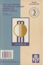 THE 1992 PROTEA CRICKET ANNUAL OF SOUTH AFRICA