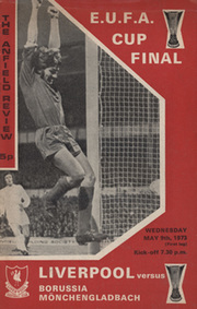 LIVERPOOL V BORUSSIA MONCHENGLADBACH 1973 (UEFA CUP FINAL ) FOOTBALL PROGRAMME - BRIAN GLANVILLE