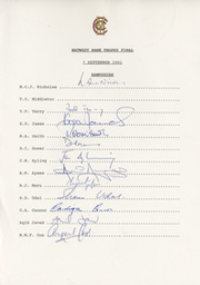 HAMPSHIRE COUNTY CRICKET CLUB 1991 AUTOGRAPH SHEET - NATWEST FINAL
