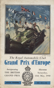 BRITISH GRAND PRIX 1950 OFFICIAL MOTOR RACING PROGRAMME