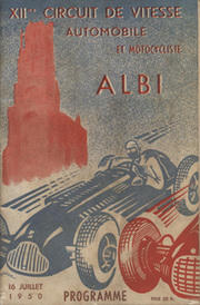 ALBI GRAND PRIX 1950 OFFICIAL MOTOR RACING PROGRAMME