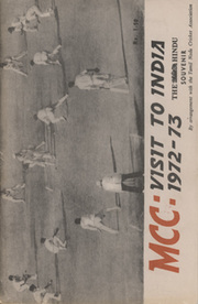 ENGLAND TOUR OF INDIA 1972-73 CRICKET BROCHURE