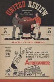 MANCHESTER UNITED V PRESTON NORTH END 1947-48 FOOTBALL PROGRAMME