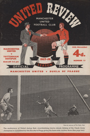 MANCHESTER UNITED V TOTTENHAM HOTSPUR 1957-58 FOOTBALL PROGRAMME