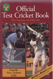 OFFICIAL TEST CRICKET BOOK: NEW ZEALAND, INDIA IN AUSTRALIA 1980-81