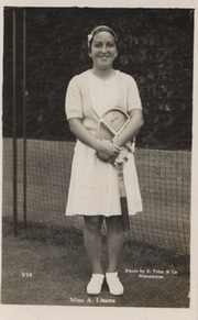 ANITA LIZANA (CHILE) TENNIS POSTCARD