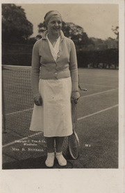 BETTY NUTHALL (ENGLAND) TENNIS POSTCARD
