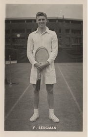 FRANK SEDGEMAN (AUSTRALIA) TENNIS POSTCARD