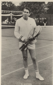 MANUEL SANTANA (SPAIN) TENNIS POSTCARD