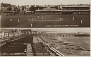 SUSSEX COUNTY CRICKET GROUND & SEA FRONT (HOVE) POSTCARD