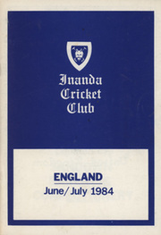 INANDA CRICKET CLUB (JOHANNESBURG) CRICKET TOUR TO ENGLAND 1984 BROCHURE