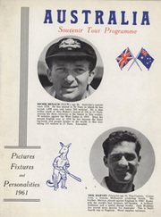 AUSTRALIA 1961 SOUVENIR CRICKET TOUR PROGRAMME