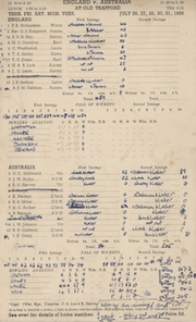 ENGLAND V AUSTRALIA 1956 (LAKER
