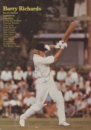 BARRY RICHARDS (HAMPSHIRE) 1977 SIGNED CRICKET BENEFIT BROCHURE