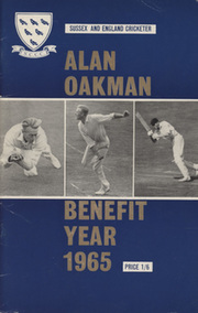 ALAN OAKMAN (SUSSEX) 1965 CRICKET BENEFIT BROCHURE