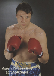 ANDERS EKLUND (SWEDEN) SIGNED BOXING POSTCARD