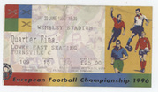 EUROPEAN FOOTBALL CHAMPIONSHIP 1996 QUARTER-FINAL TICKET - ENGLAND V SPAIN