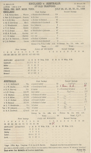 ENGLAND V AUSTRALIA 1956 (LAKER