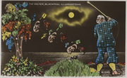 THE GOLFER, BLACKPOOL ILLUMINATIONS POSTCARD