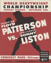 FLOYD PATTERSON V SONNY LISTON 1962 BOXING PROGRAMME